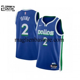 Maglia NBA Dallas Mavericks Kyrie Irving 2 Nike City Edition 2022-2023 Blu Swingman - Bambino